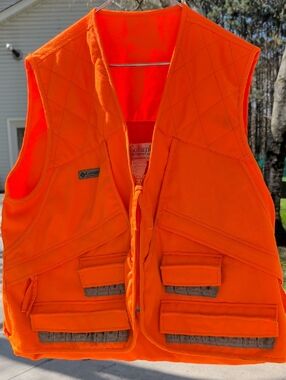 Columbia Blaze Orange Utility Hunting Vest Men's size L